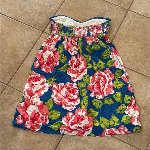Abercrombie & Fitch Blue and Pink Strapless Sundress - Picture 4 of 5